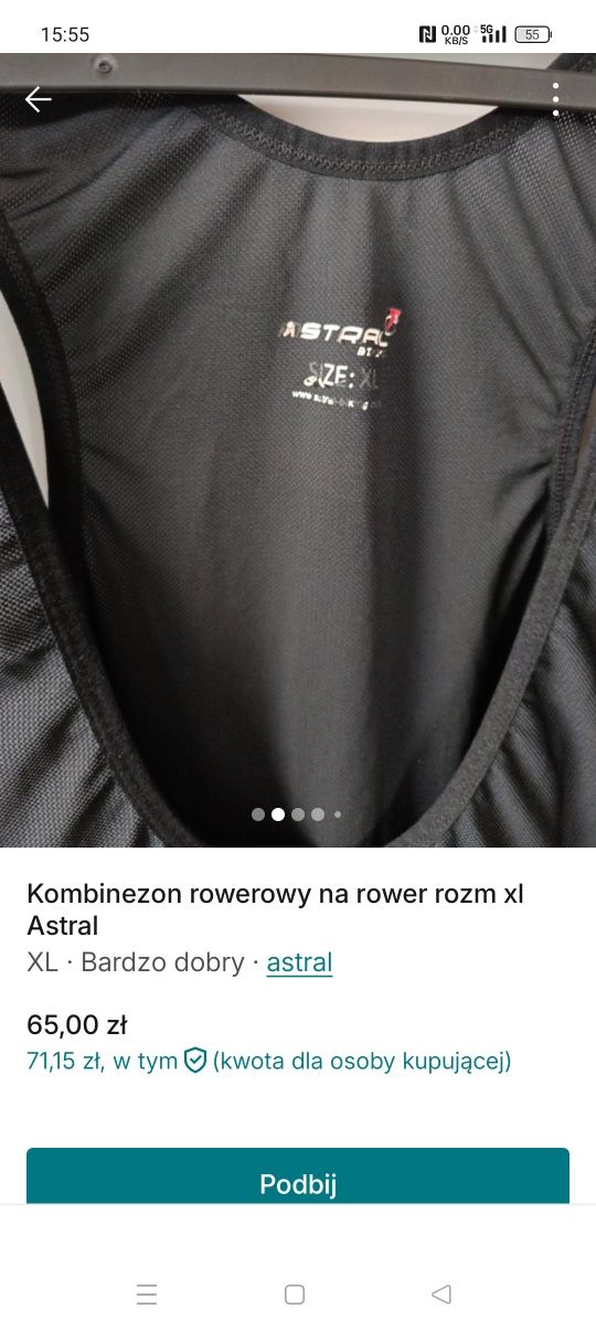 Kombinezon na rower Astral rozm. Xl