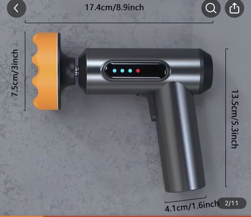 Машинка для полировки и нанесения воска. С большим комплектом насадок