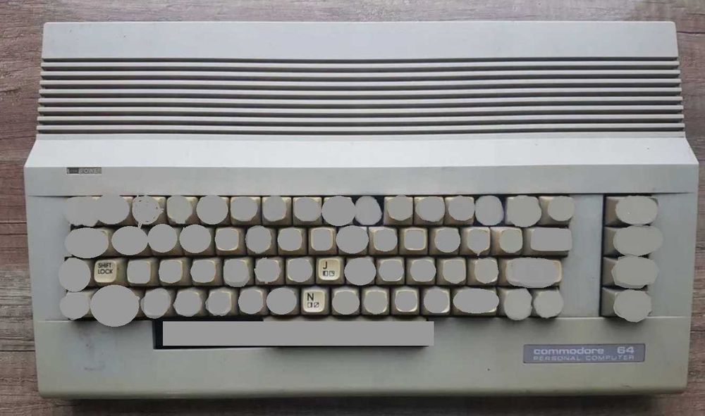 Przycisk klawisz + sprężynka Commodore 64 retro
