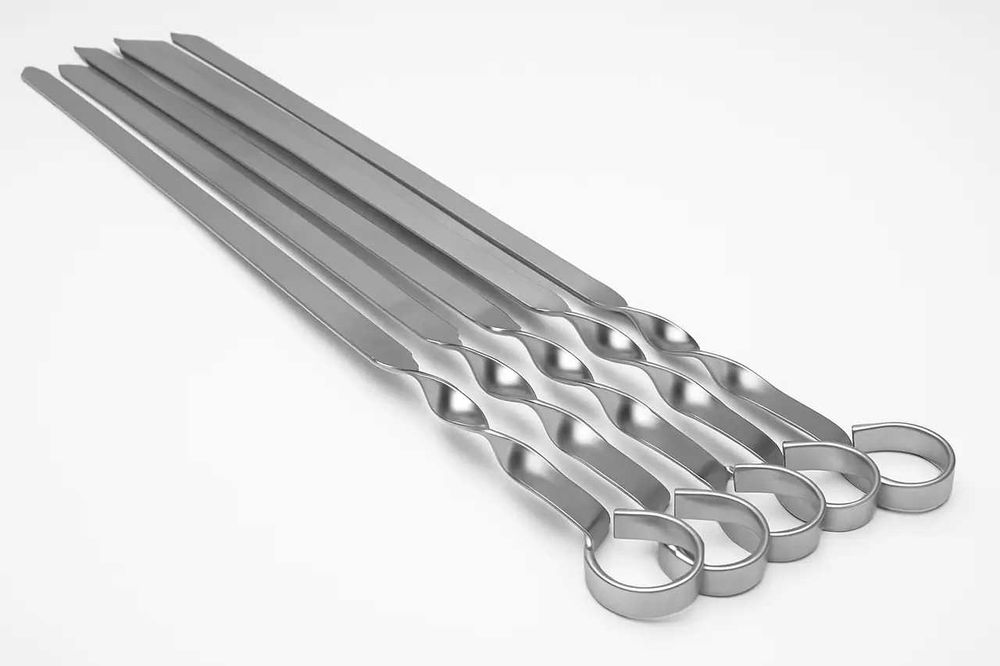 Шампур для шашлыка и гриля 47 см из нержавеющей стали 6 штук