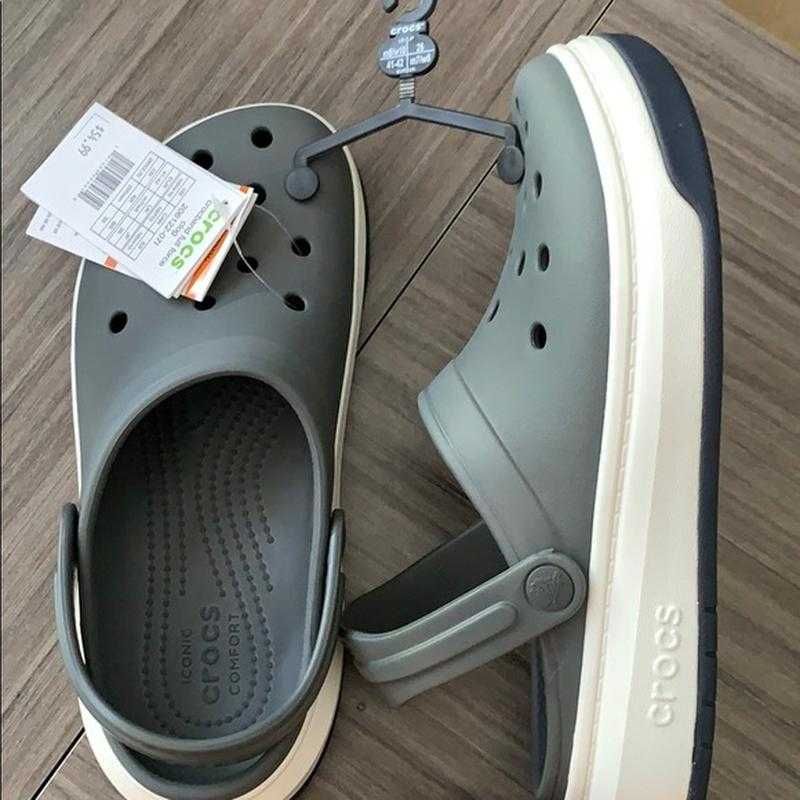 Crocs Crocband Full Force Clog Grey мужские кроксы серые оригинал