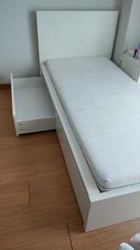 Cama Malm 90x200m branca