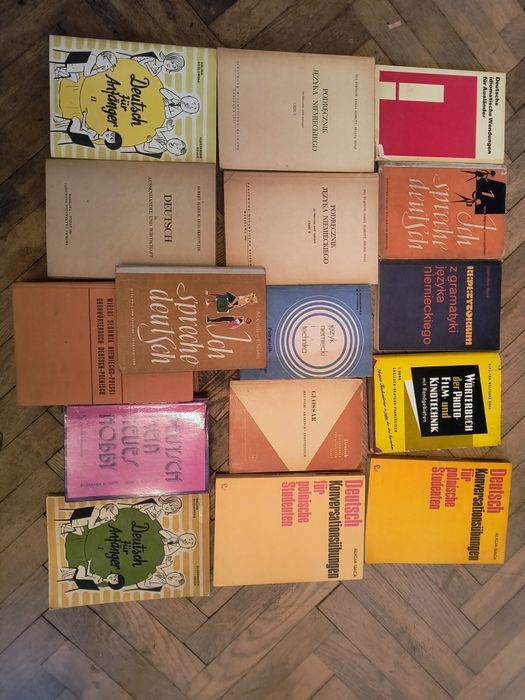 Książki nauka języka niemieckiego stare zestaw komplet PRL vintage
