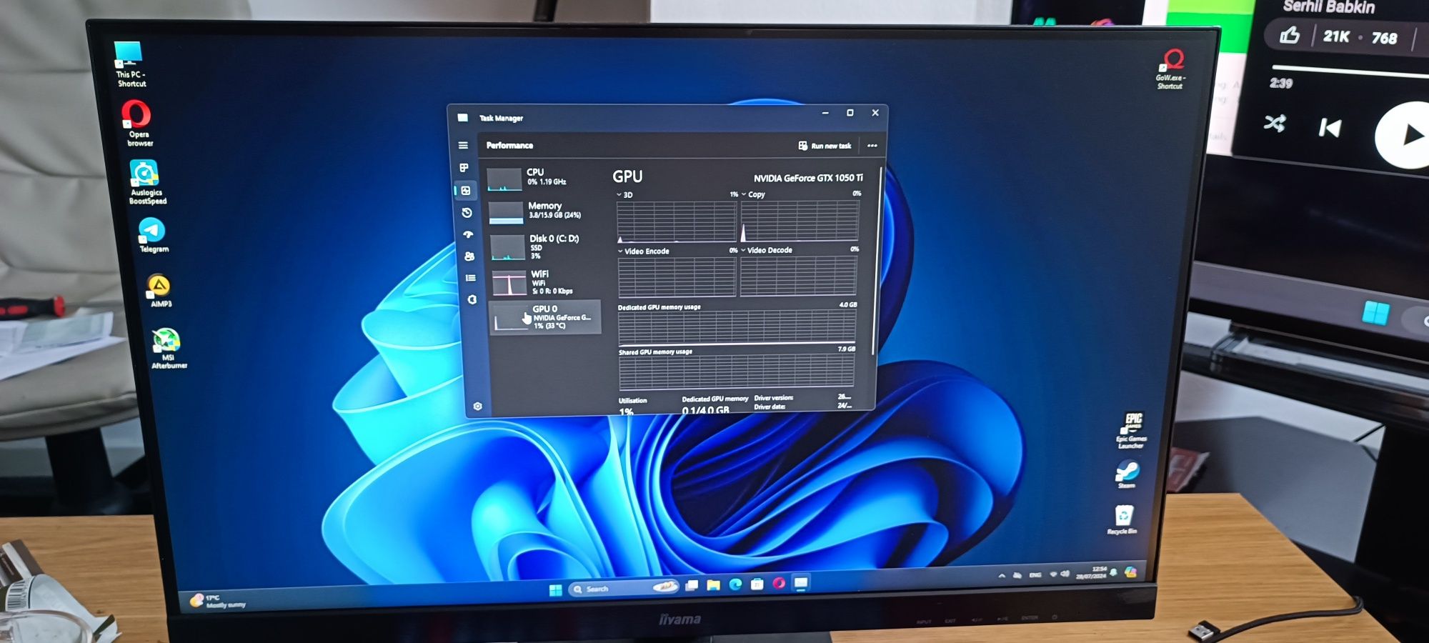 Ігровий комп'ютер Xenon 12 ядер, DDR4 16 гб, nvidia 1050 ti 4 ГБ