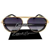 Okulary przeciwsłoneczne Balmain Captaine złoto-czarne, pudełko