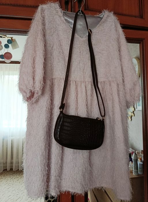 сукня пудрова(+нова сумочка sinsay)