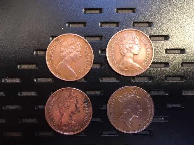 2 New Pence 1979 , 1980 , 1981 , 1987