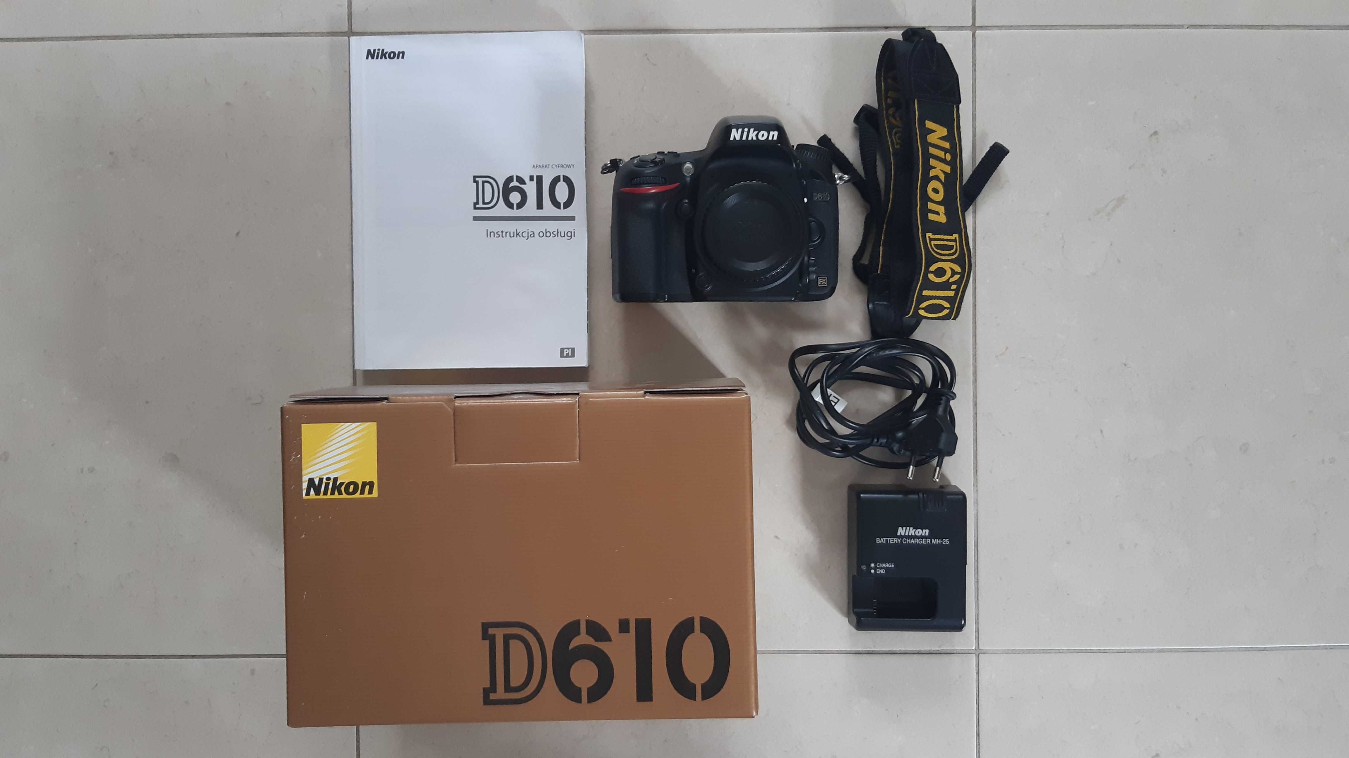Aparat Nikon D610 - stan idealny - przebieg 12237 zdjęć - jak nowy