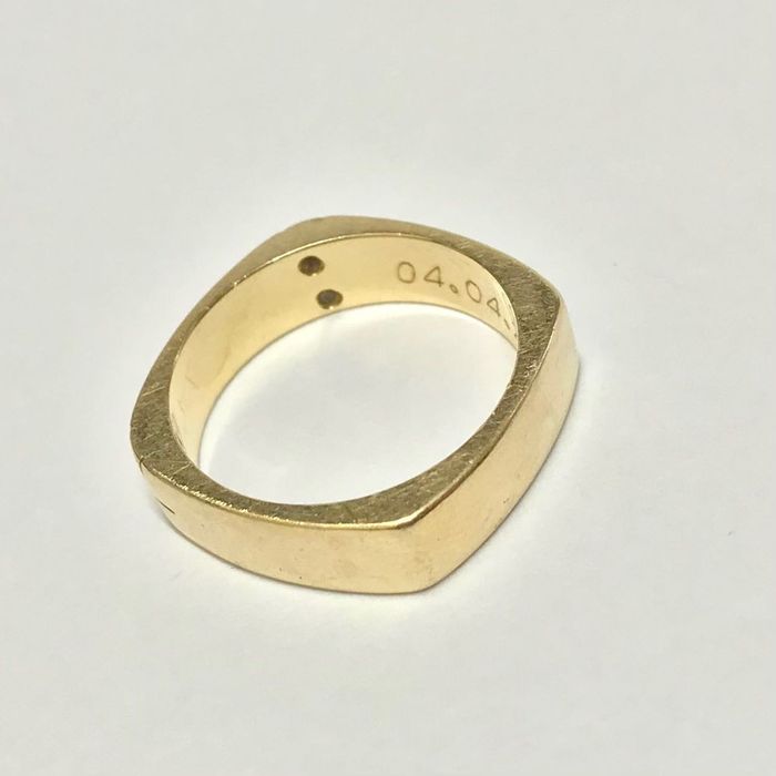 Złota OBRĄCZKA damska 14K oryginalna forma BRYLANT