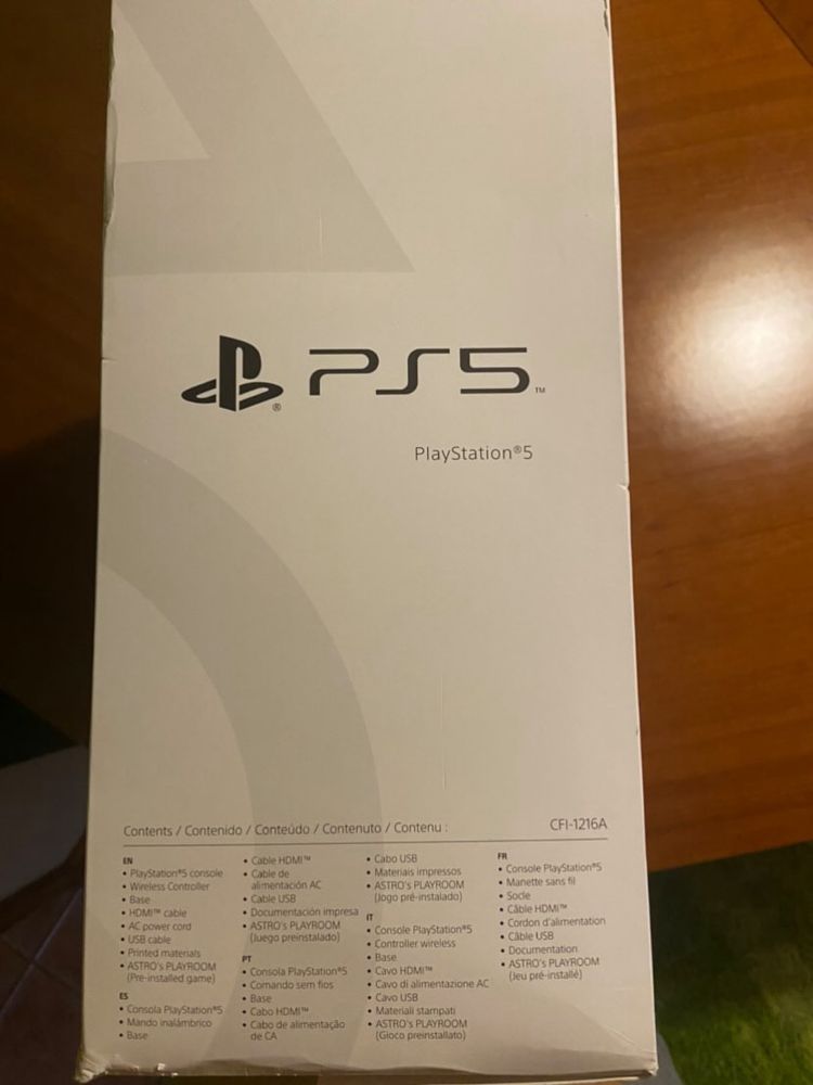 PS5 Versão cd na caixa