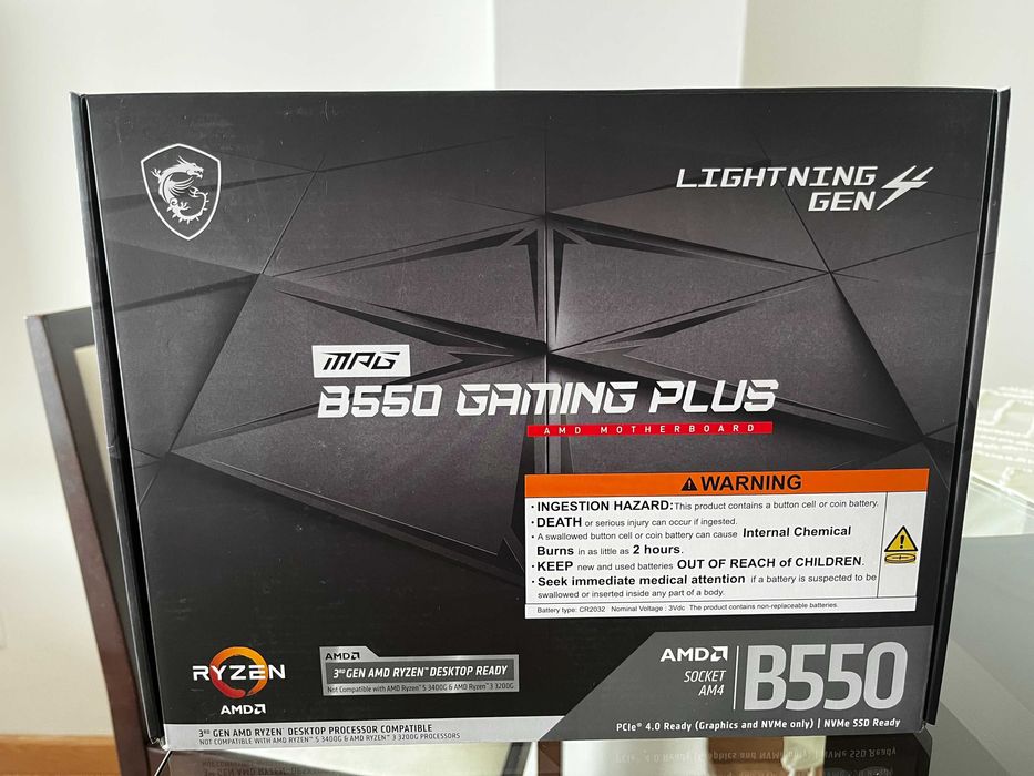 MSI MPG B550 Gaming Plus ATX AM4 – Novo, com garantia