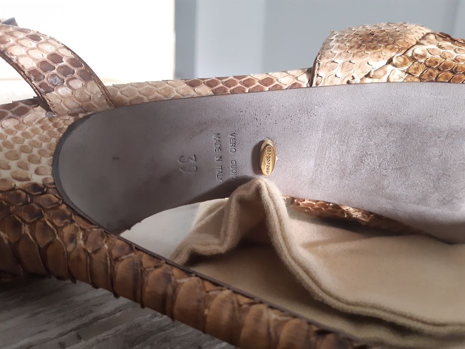 Sandálias de piton Sérgio Rossi - 39