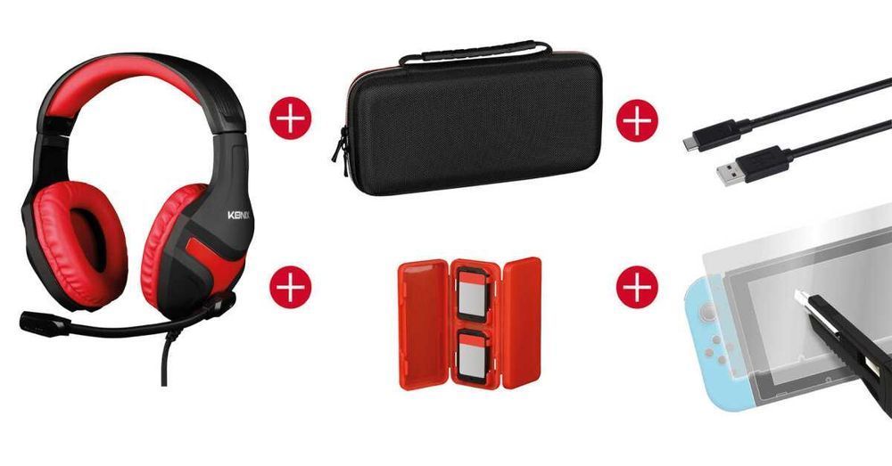 KONIX Mythics KX-GPK-NS Akcesoria do Nintendo Switch zestaw, słuchawki