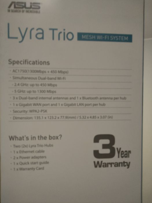Asus Lyra Trio Ai mesh zestaw routerów