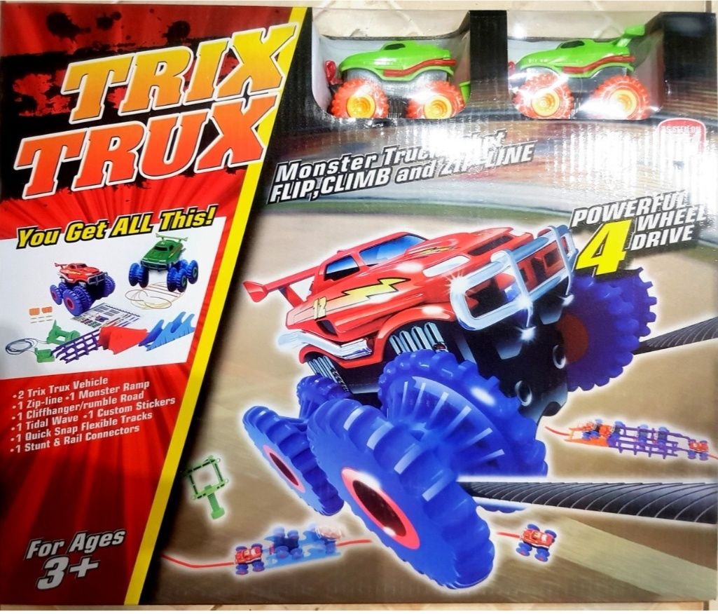 Конструктор Большой набор Trix Trux канатный трек 2 машинки Монстр тра