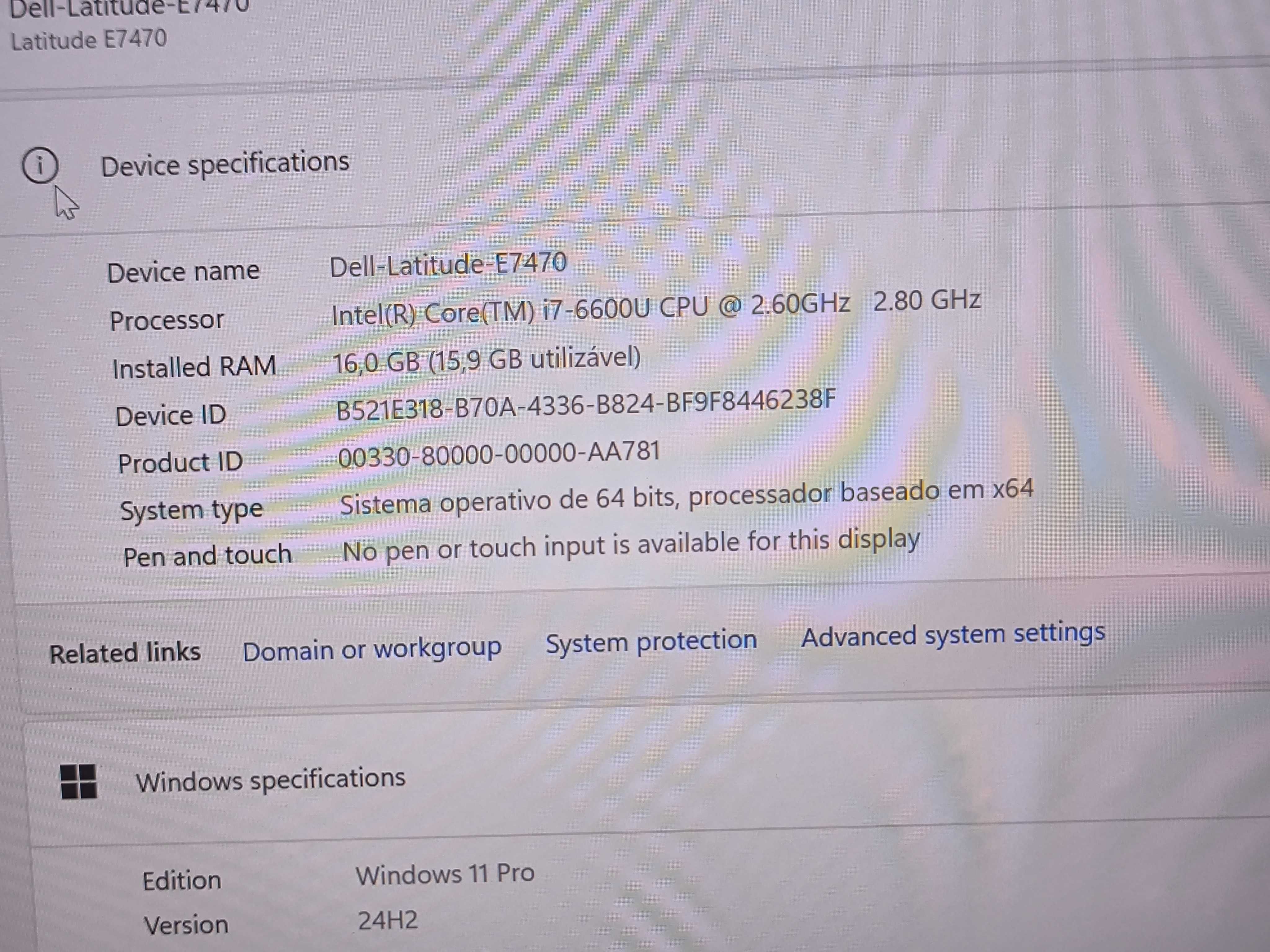 DELL Latitude E7470 i7 ssd 256GB 16GB RAM FullHD