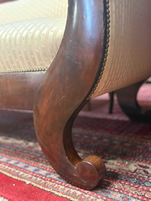 XIX w. Sofa biedermeier w mahoniu