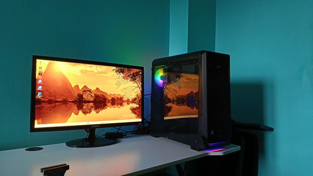 Komputer do internetu, filmów i starszych gier + monitor 24” – gotowy