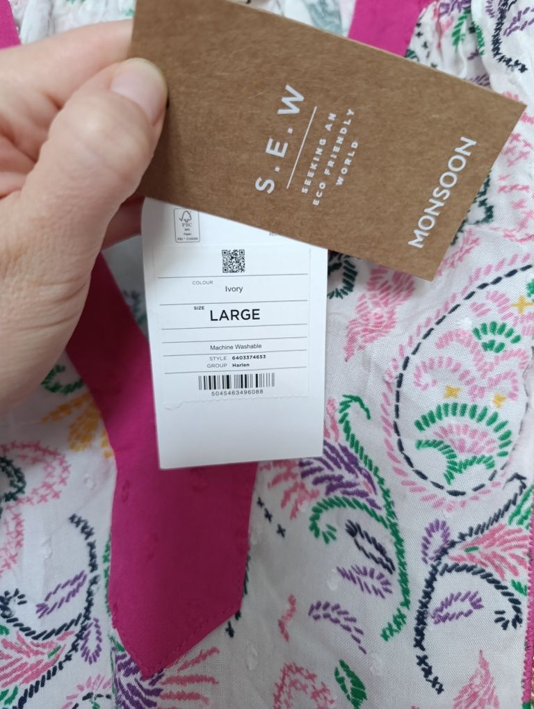 Bluzka Boho Monsoon rozmiar 40 L nowa z metką