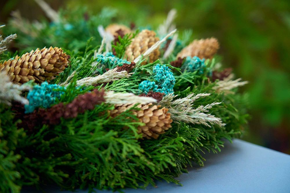 Wianek/wieniec, dekoracja jesienna/Święto Zmarłych/Wszystkich Świętych