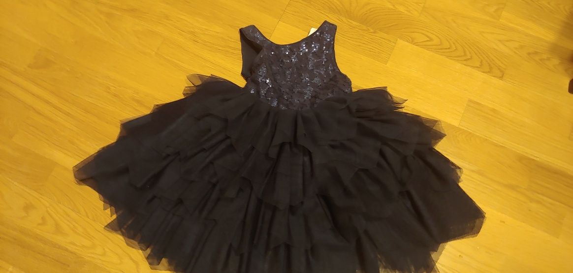 Galowa  sukienka z falbanami H&M 3- 4 lata