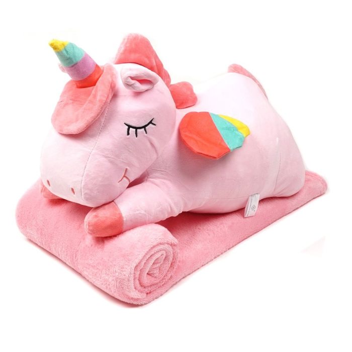 Плед детский + игрушка единорог и подушка 3в1