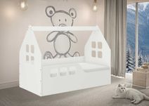 Łóżko dziecięce DOMEK 160x80 + materac + pokrowiec