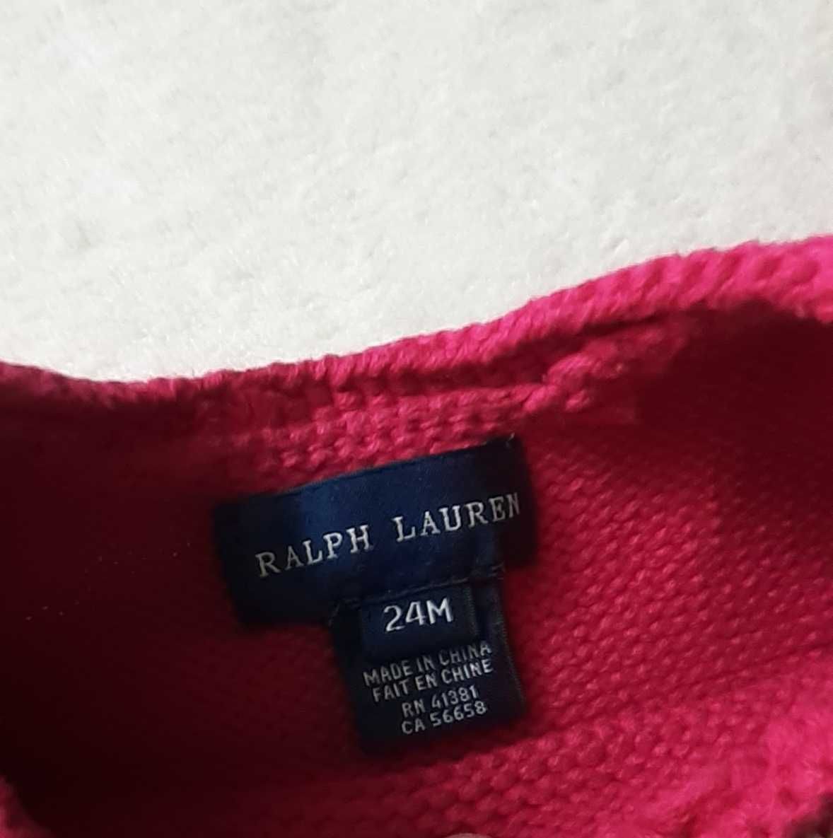 Przepiekny wiosenny sweterek Ralph Lauren 1-2latka
