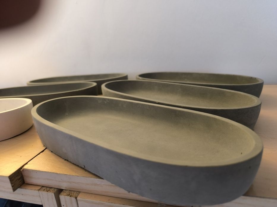 Betonowe misy / doniczki dekoracyjne – loft, skandynawski styl, ręczni