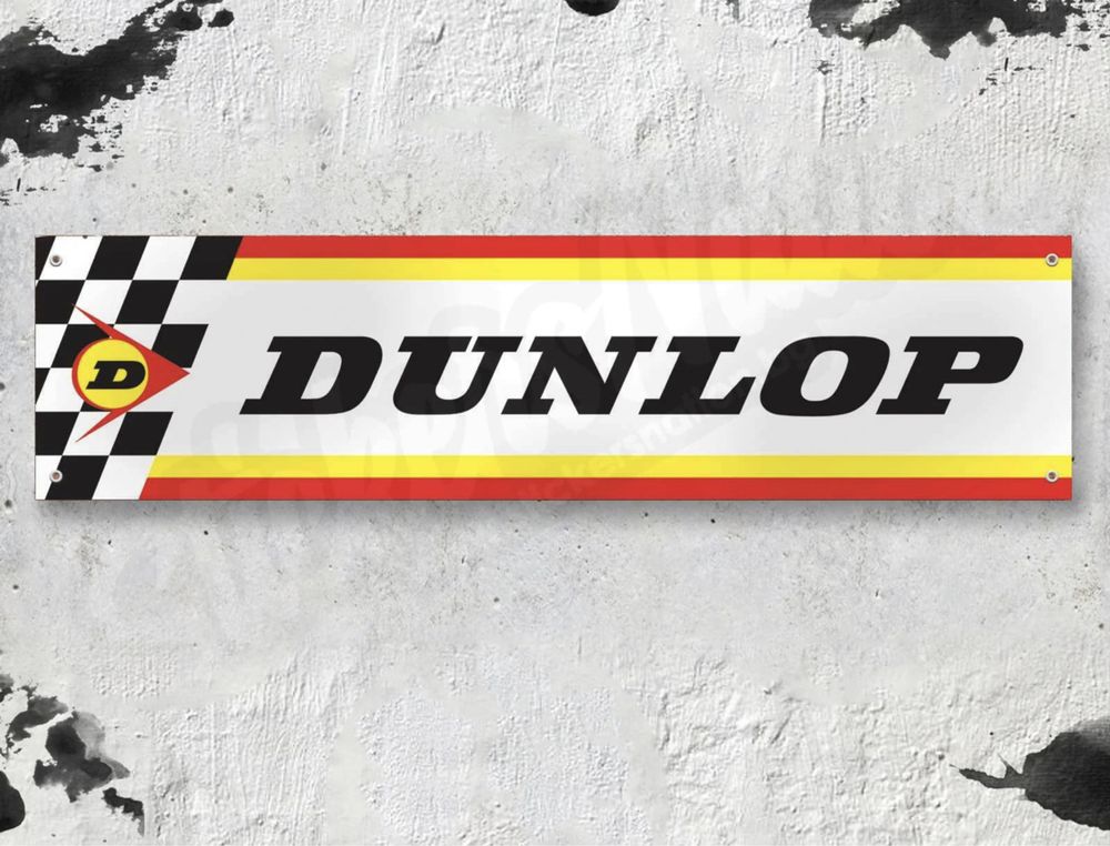 Baner plandeka Dunlop vintage 150x60cm zaoczkowany