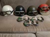 Gogle google kask motor stare wojskowe PRL