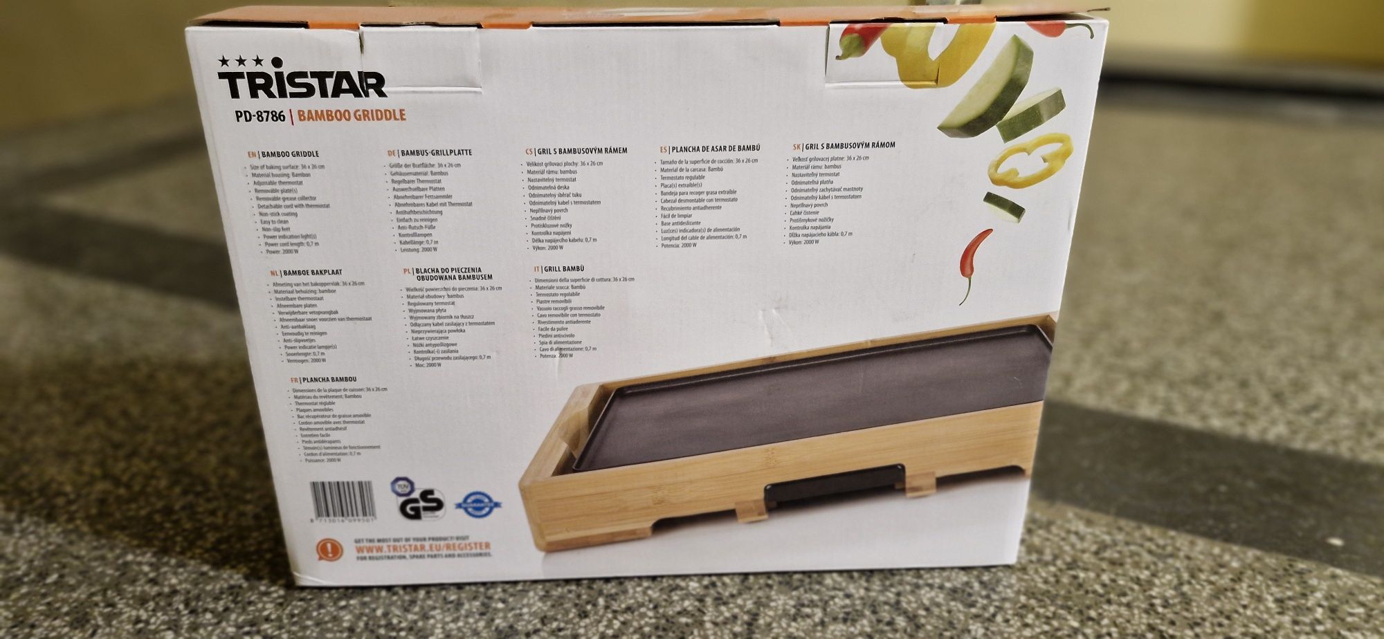 Tristar bamboo grill stołowy elektryczny