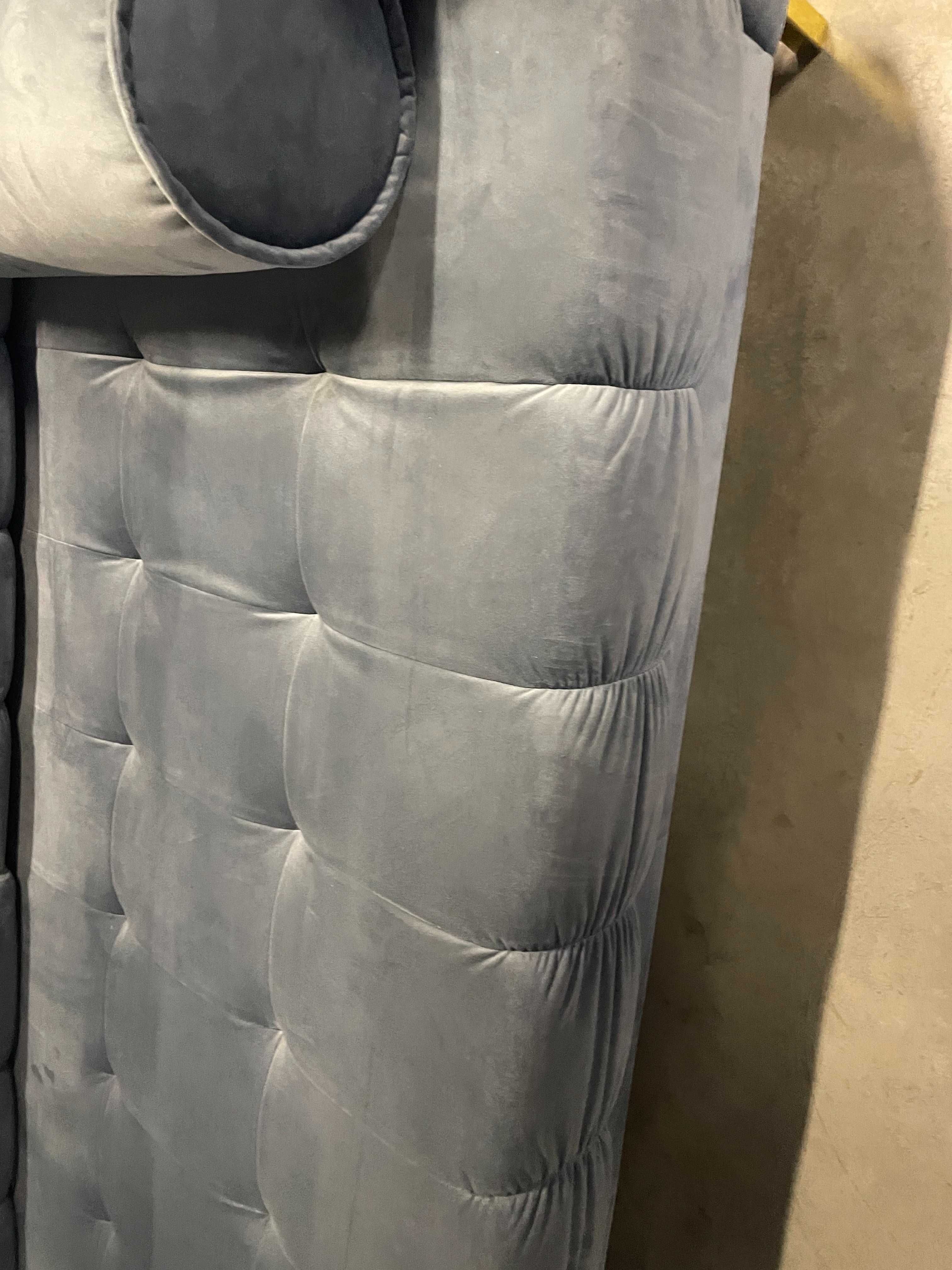 Sofa aksamitna 3-osobowa BALI jasnoniebieski - poekspozycyjna