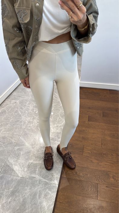 Молочні еластичні лосини зі штрипками, Туреччина, розмір 40/L