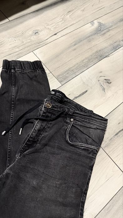 Joggery fsbn 34 męskie spodnie czarne M bawełna