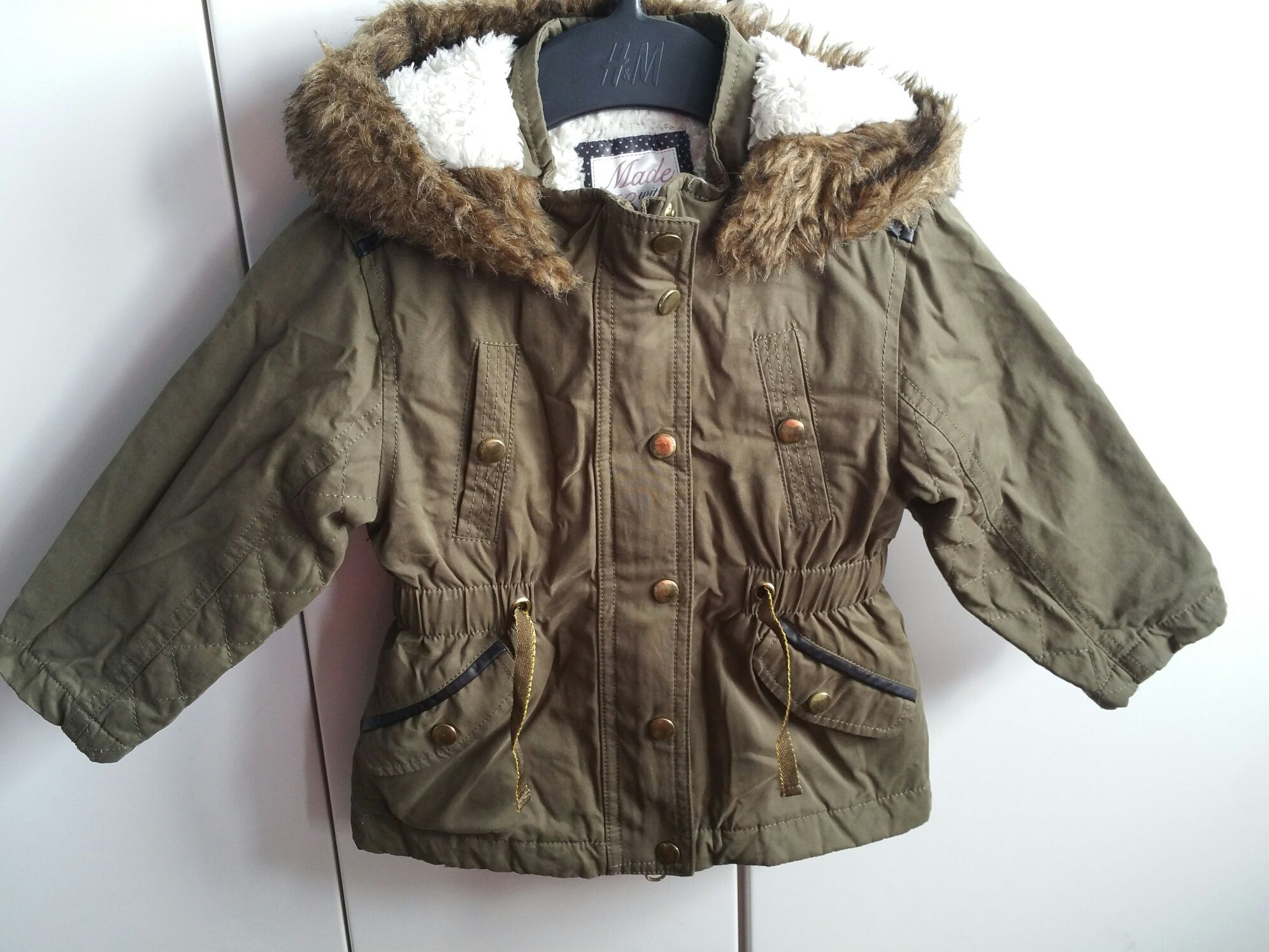 Kurtka / parka F&F 1-1,5 lata 86 cm khaki