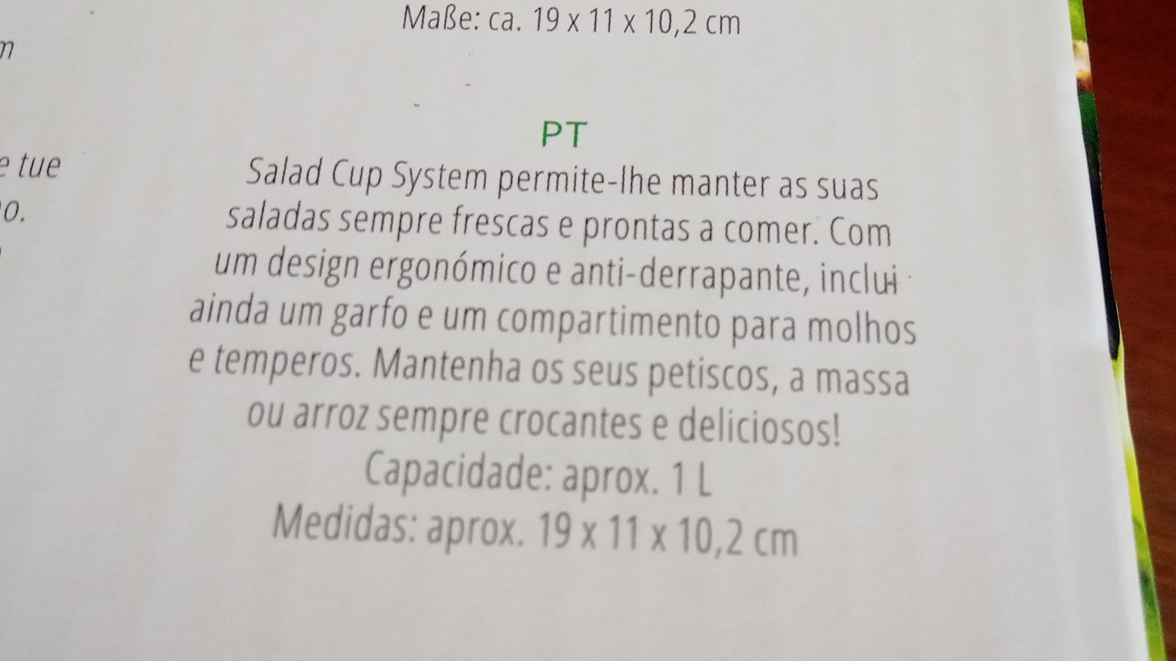 2 Pax - Caixa para levar saladas e/ou refeições - Salad Cup System