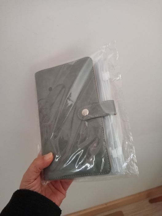 Capa/ pasta tipo filofax NOVA cinza para gestão e organização