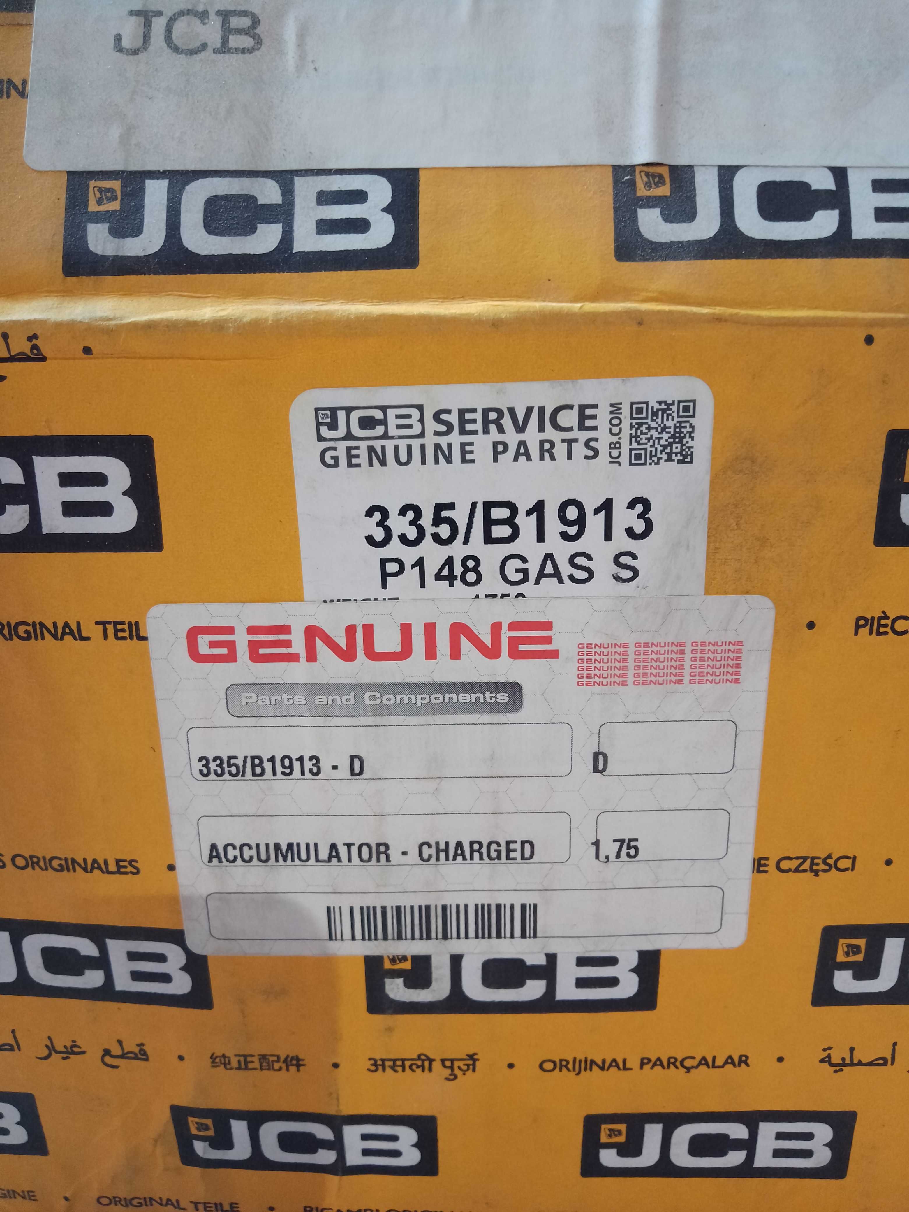 Akumulator hydrauliczny (gazowy) do ładowarki JCB