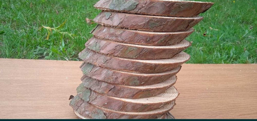 P. Paweł, plastry drewna,20 szt, tabliczki, krążki drewniane, , skośne