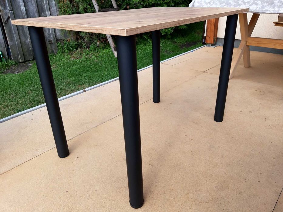 Biurko, Nowy stół 100 x 67,5 cm noga  czarny pół mat, tylko wysyłka