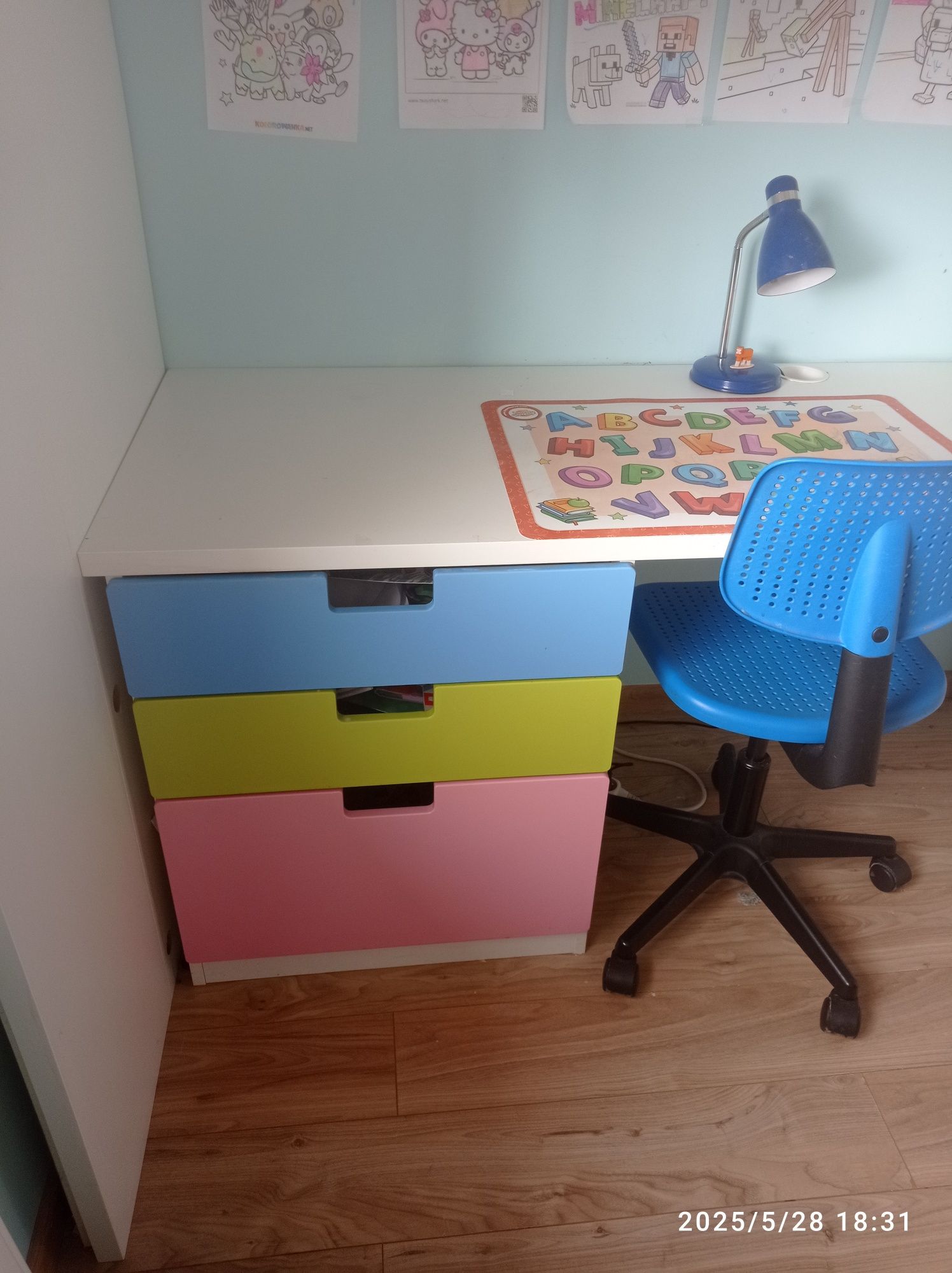 Łóżko na antresoli z biurkiem IKEA