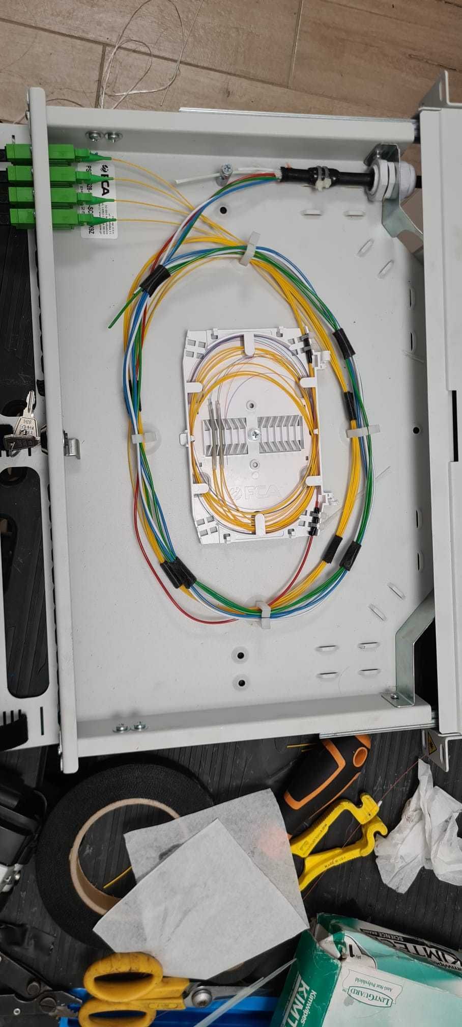 Spawanie światłowodów, usuwanie awarii FTTH, budowa sieci, sieci LAN