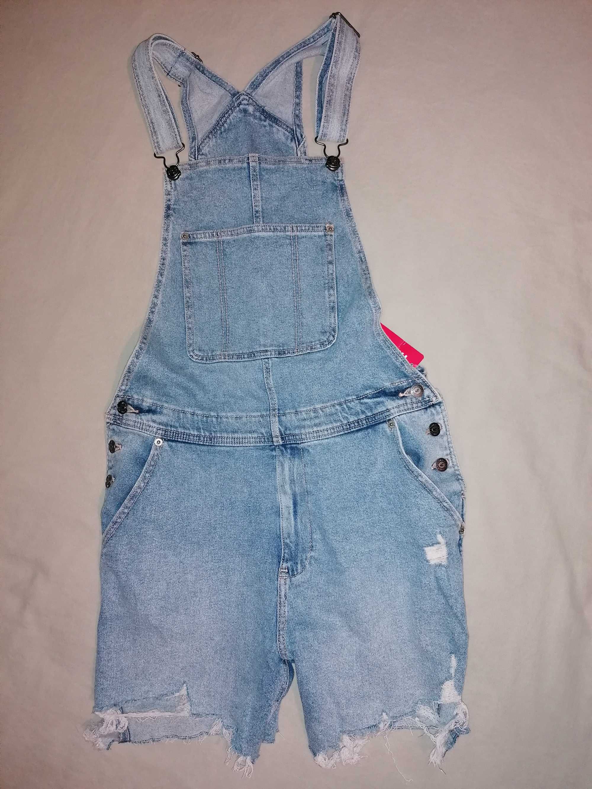 Hollister jeansy szorty ogrodniczki spodenki vintage 38 40 nowe