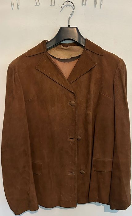 Vintage Womans Leather Jacket Size M or L Brown Marrom (Traditional)