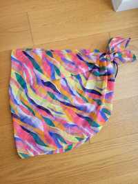 Krótki sarong chusta plażowa wielokolorowa XS/S