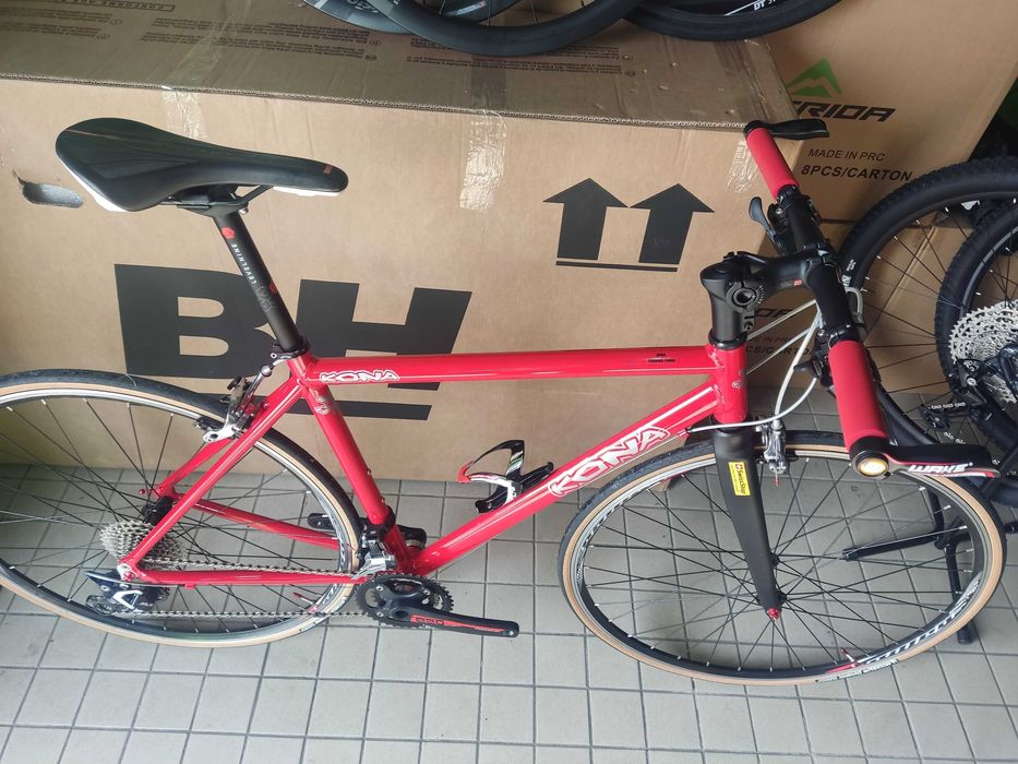 Bicicleta de estada guiador reto