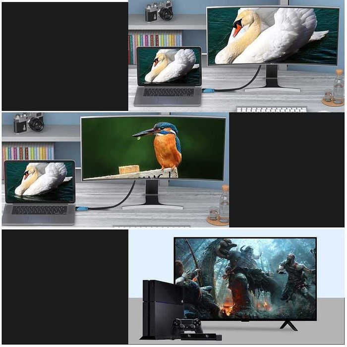 Kabel HDMI Speed 4K/60 Hz  2.0.18 Gb/s Xbox Arc PS3 PS4 PS9 PC12 m