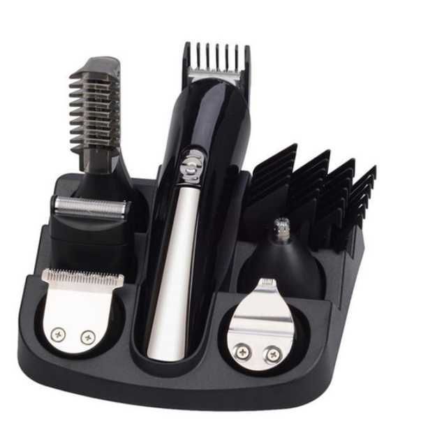 Машинка для стрижки волосся Kemei KM-600 акумуляторна з підставкою