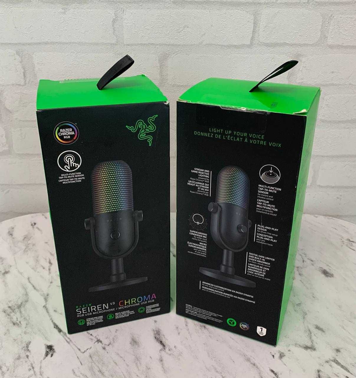 Мікрофон для ПК/ для стрімінгу, подкастів Razer Seiren V3 Chroma Black